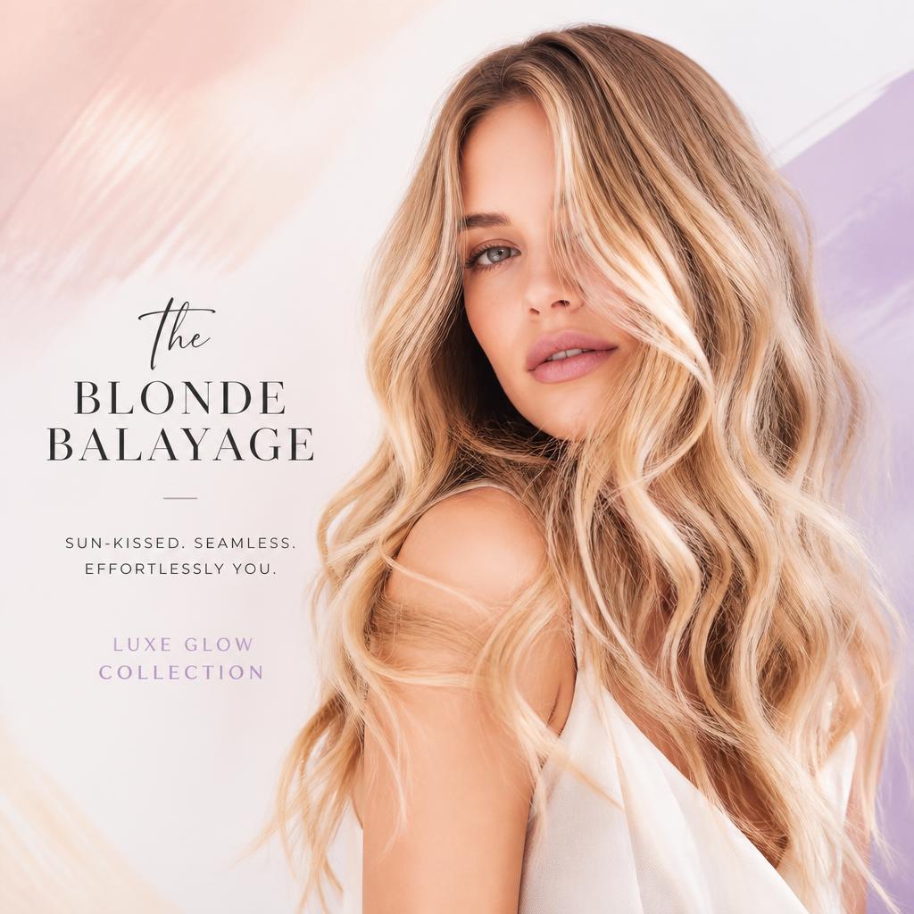 Woman with sun-kissed blonde balayage hair